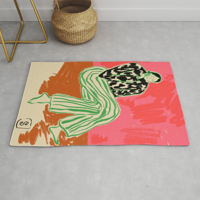 CALM WOMAN PORTRAIT Rug Gallery Image 1