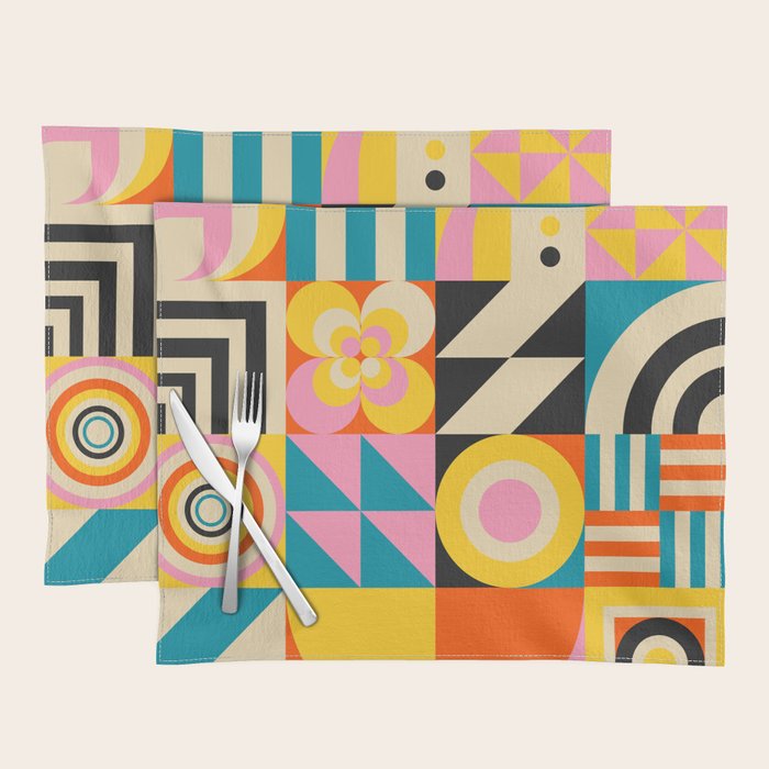 Colorful Geometrics Placemat Gallery Image 1