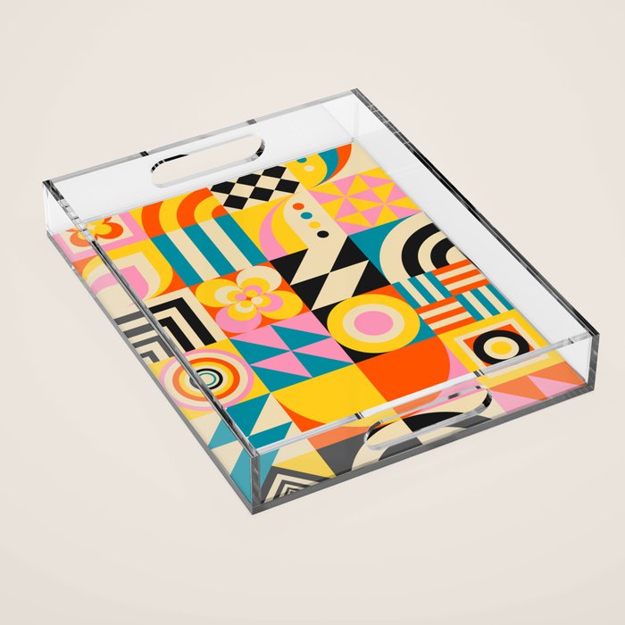 Colorful Geometrics Acrylic Tray Gallery Image 1