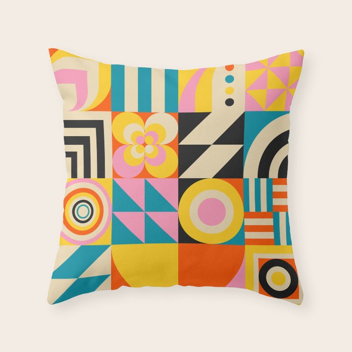 Colorful Geometrics Throw Pillow Gallery Image 6
