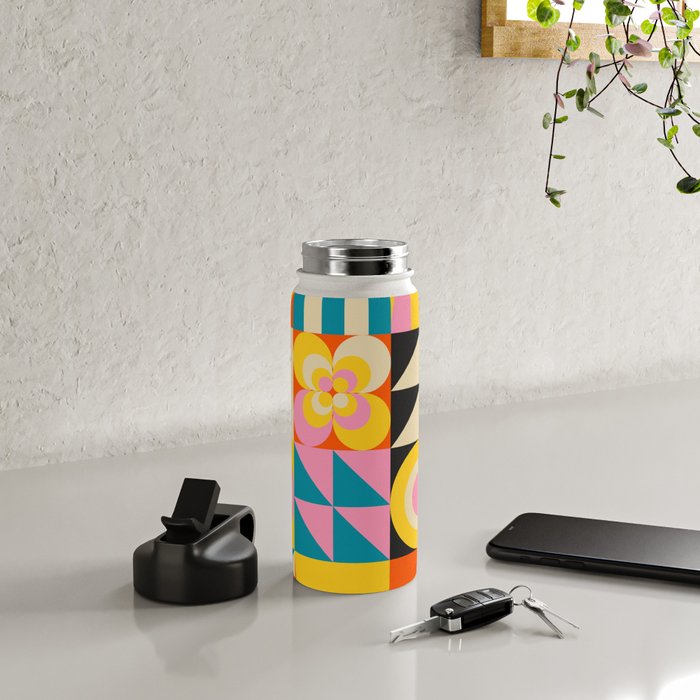 Colorful Geometrics Water Bottle Gallery Image 4