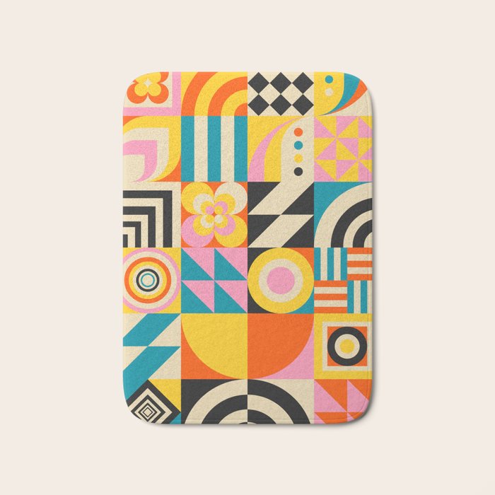 Colorful Geometrics Bath Mat Gallery Image 1