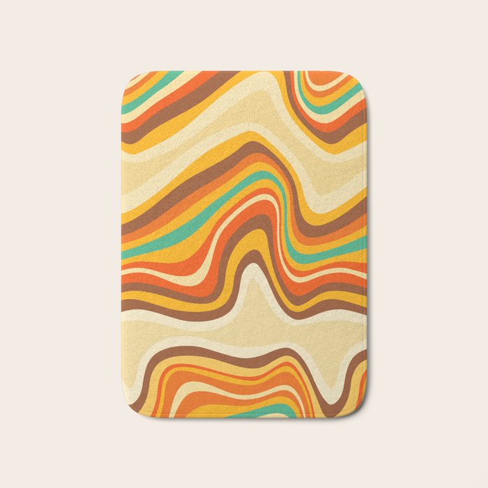 retro wave warm Bath Mat Gallery Image 1