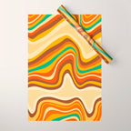 retro wave warm Wrapping Paper Gallery Image 1