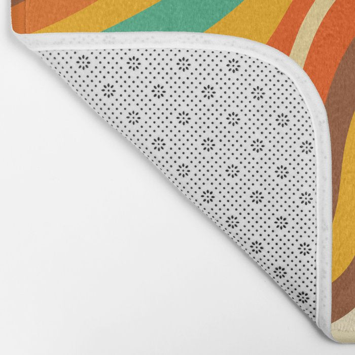 retro wave warm Bath Mat Gallery Image 2