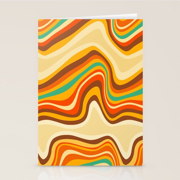 retro wave warm Stationery Card Gallery Image 2