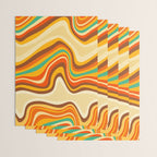 retro wave warm Wrapping Paper Gallery Image 3