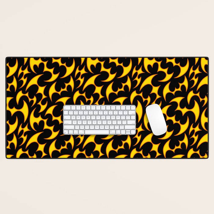 Abstract fire flame art pattern Desk Mat Gallery Image 1