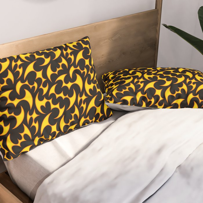 Abstract fire flame art pattern Pillow Sham Gallery Image 2