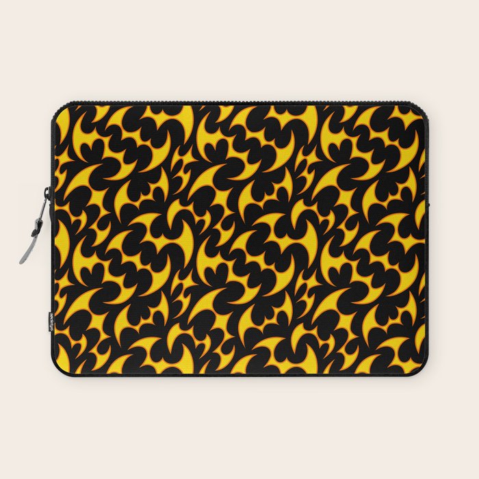 Abstract fire flame art pattern Laptop Sleeve Gallery Image 1
