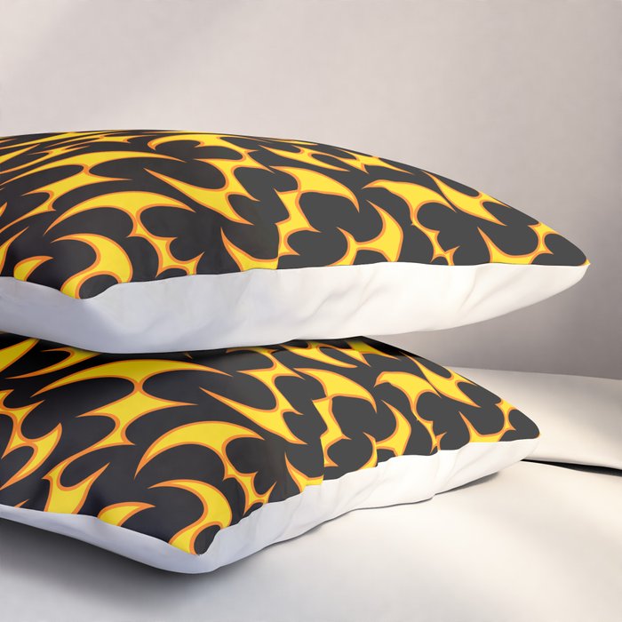 Abstract fire flame art pattern Pillow Sham Gallery Image 3
