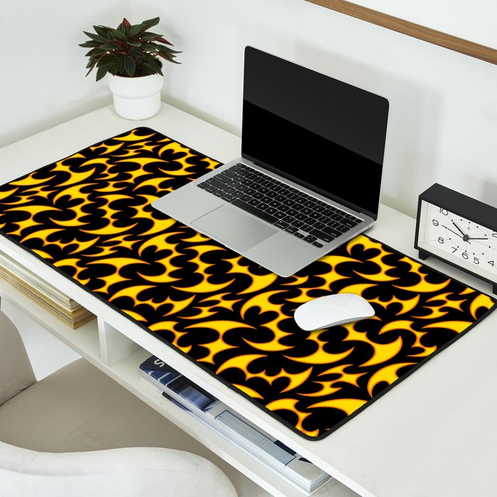 Abstract fire flame art pattern Desk Mat Gallery Image 2