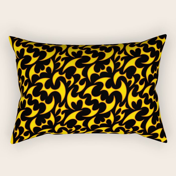 Abstract fire flame art pattern Rectangular Pillow Gallery Image 2