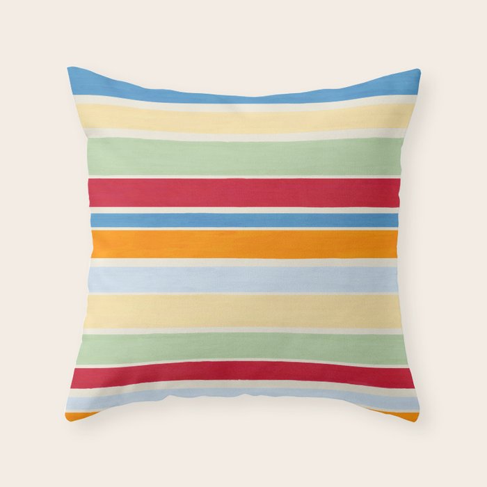 Modern Craft Spring - Roman Stripes Throw Pillow Gallery Image 6