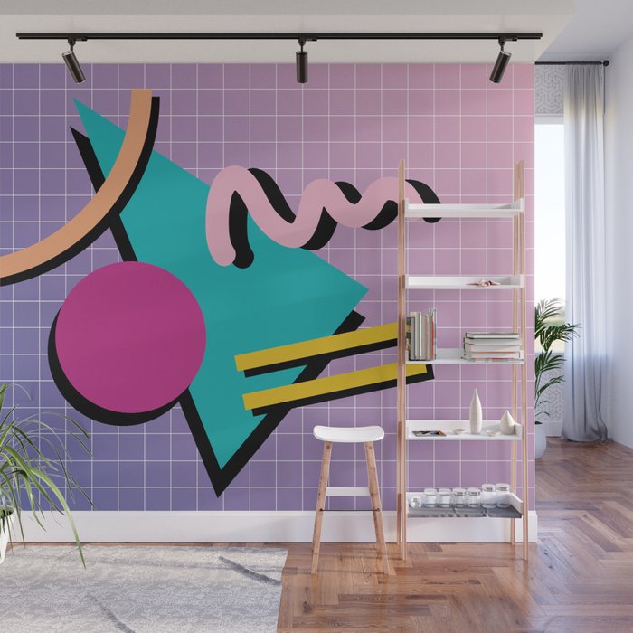 Memphis Pattern 10 - 90s - Retro Wall Mural Gallery Image 1