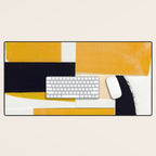 Yellow Abstract Collage Desk Mat Gallery Image 1