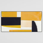 Yellow Abstract Collage Desk Mat Gallery Image 3