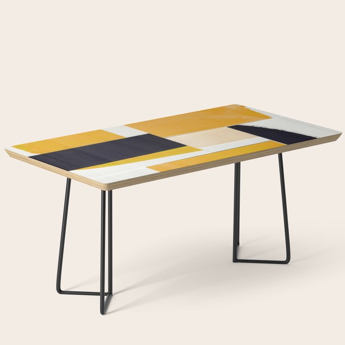 Yellow Abstract Collage Coffee Table Gallery Image 1