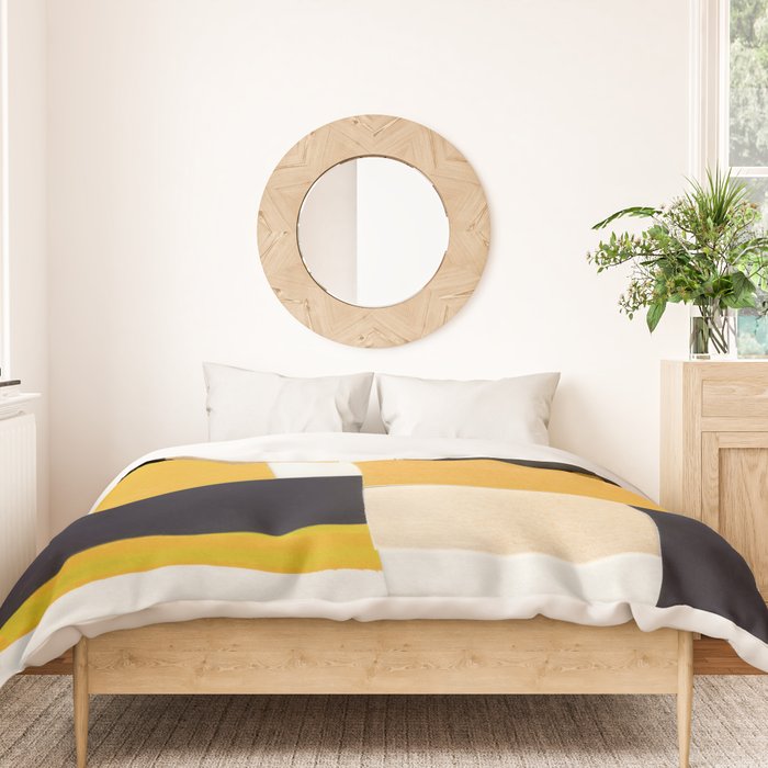 Yellow Abstract Collage Duvet Cover Gallery Image 3