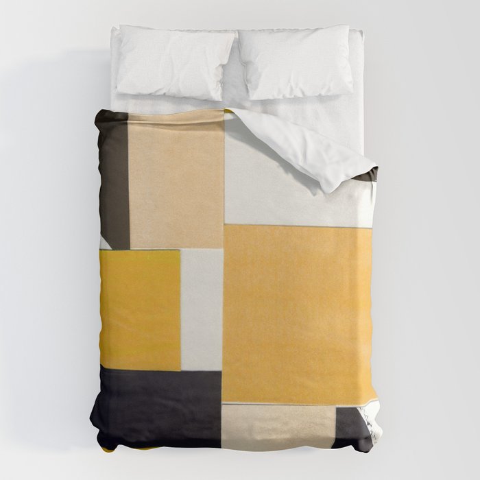Yellow Abstract Collage Duvet Cover Gallery Image 6
