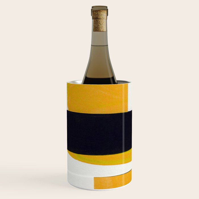 Yellow Abstract Collage Wine Chiller Gallery Image 2