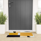 Yellow Abstract Collage Welcome Mat Gallery Image 3