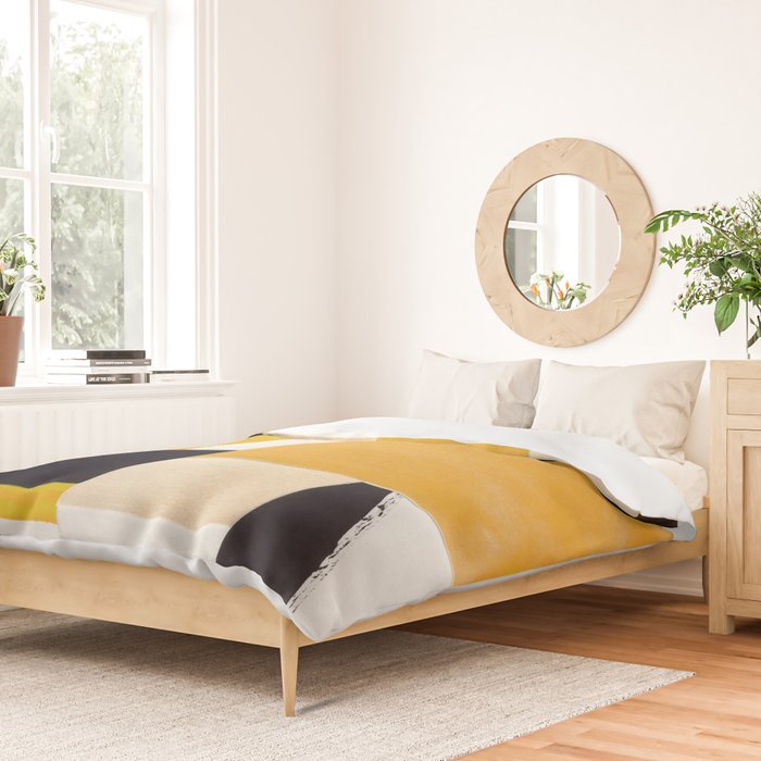Yellow Abstract Collage Duvet Cover Gallery Image 2