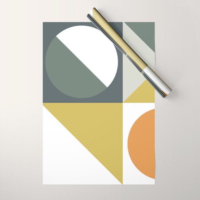 Mid Century Geometric 01 Wrapping Paper Gallery Image 1