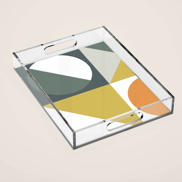 Mid Century Geometric 01 Acrylic Tray Gallery Image 1