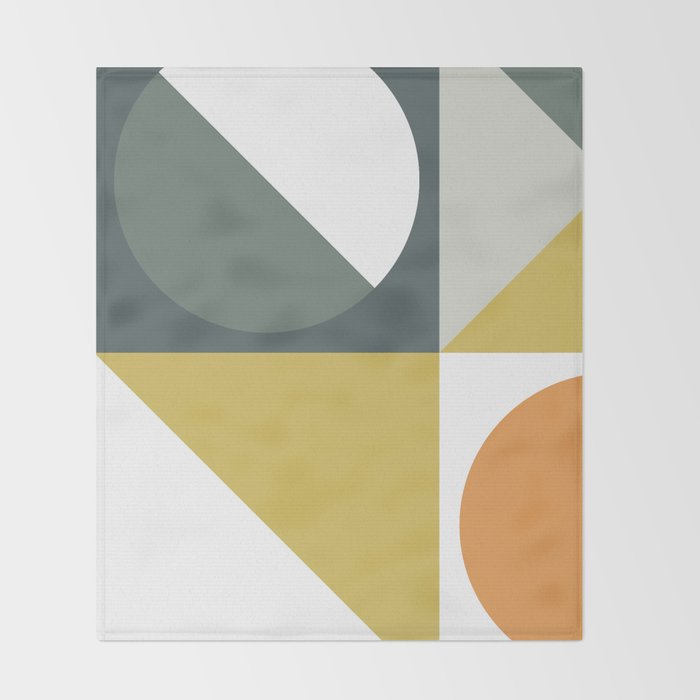 Mid Century Geometric 01 Throw Blanket Gallery Image 2
