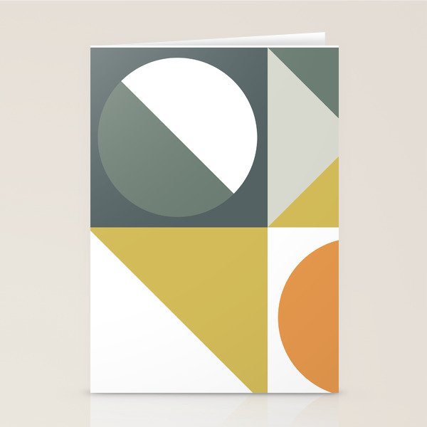 Mid Century Geometric 01 Stationery Card Gallery Image 1