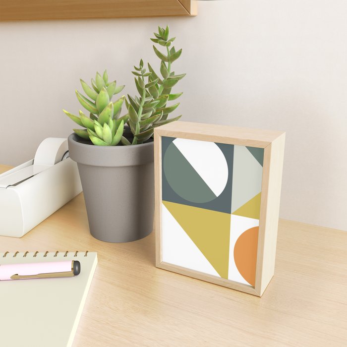 Mid Century Geometric 01 Mini Art Print Gallery Image 2