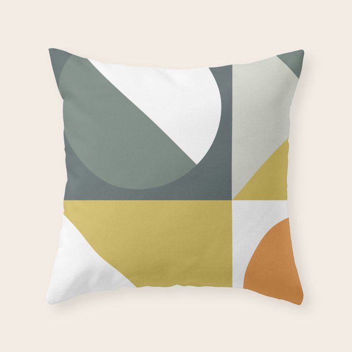 Mid Century Geometric 01 Throw Pillow Gallery Image 6