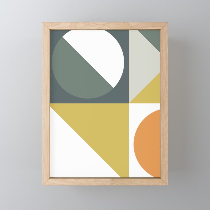Mid Century Geometric 01 Mini Art Print Gallery Image 1