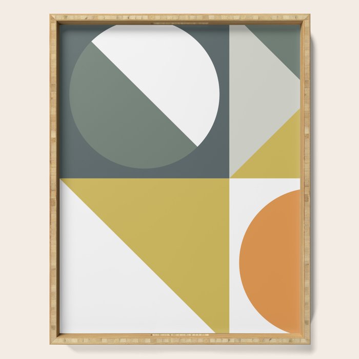 Mid Century Geometric 01 Serving Tray Gallery Image 1