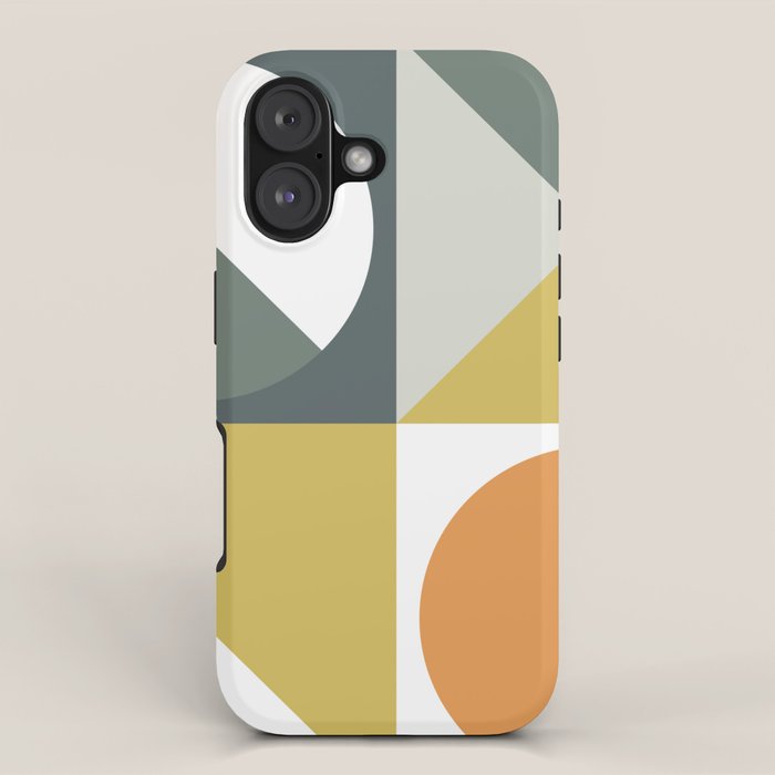 Mid Century Geometric 01 iPhone Case Gallery Image 1