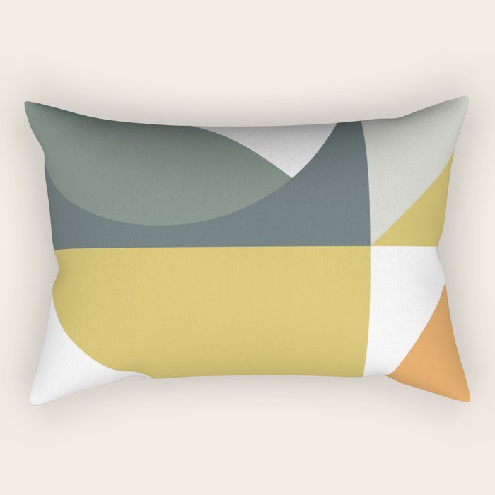 Mid Century Geometric 01 Rectangular Pillow Gallery Image 2