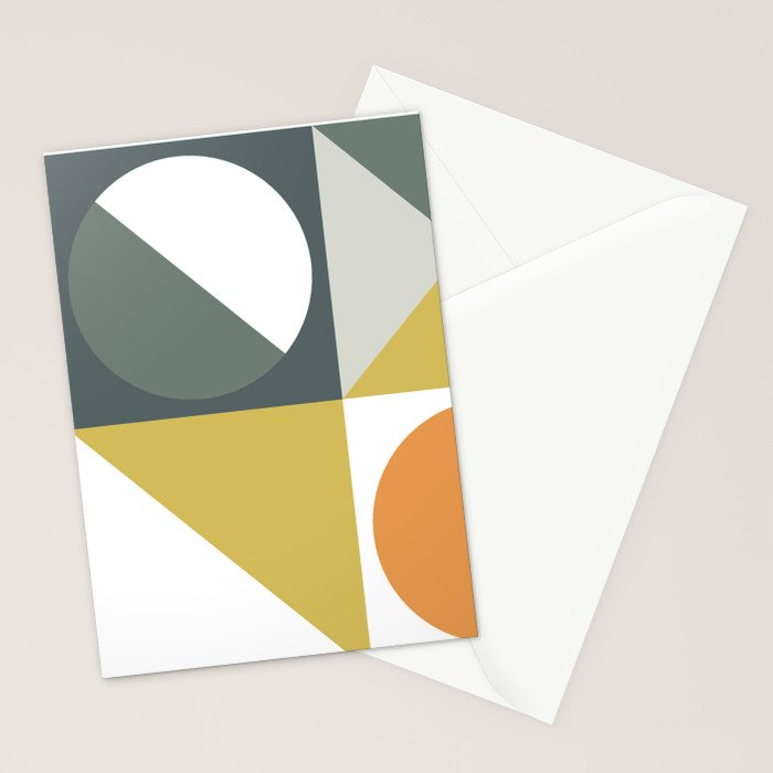 Mid Century Geometric 01 Stationery Card Gallery Image 2