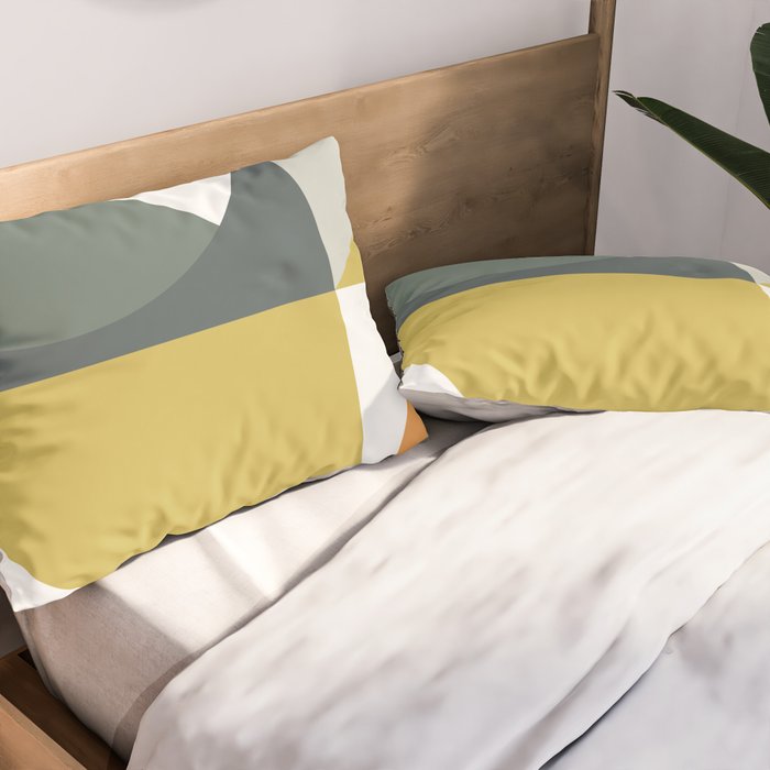 Mid Century Geometric 01 Pillow Sham Gallery Image 2