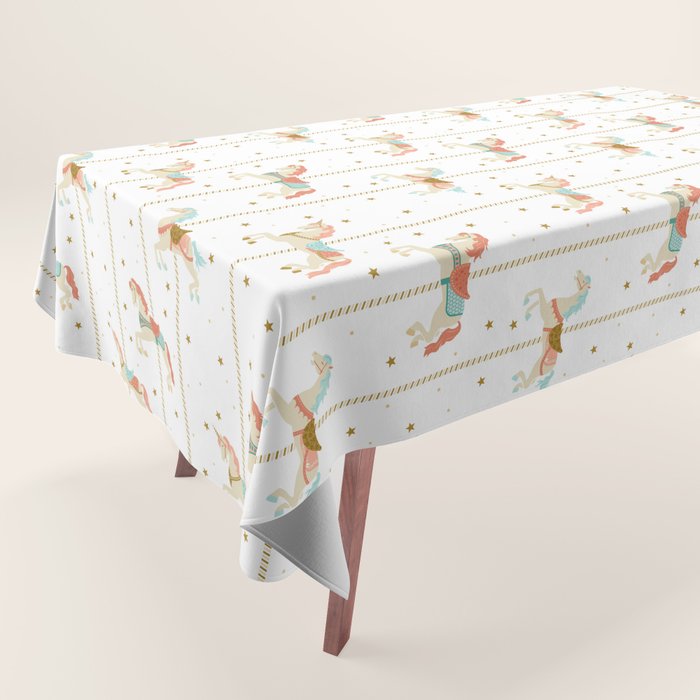 Carousel Horses Tablecloth Gallery Image 1
