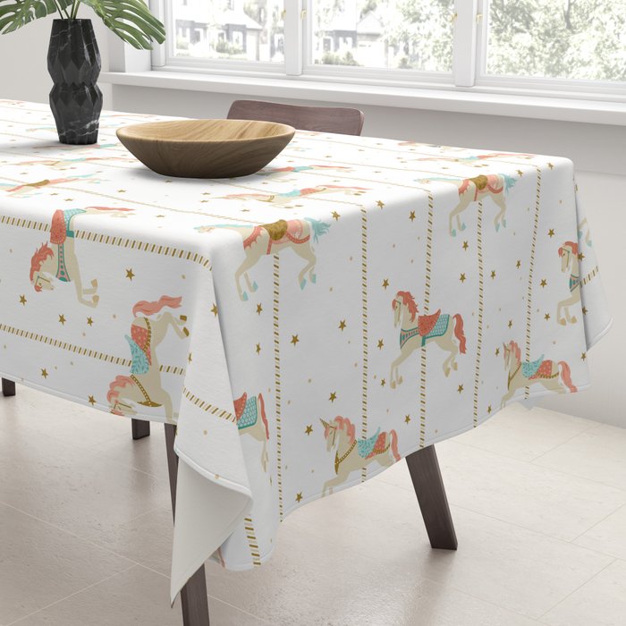 Carousel Horses Tablecloth Gallery Image 3