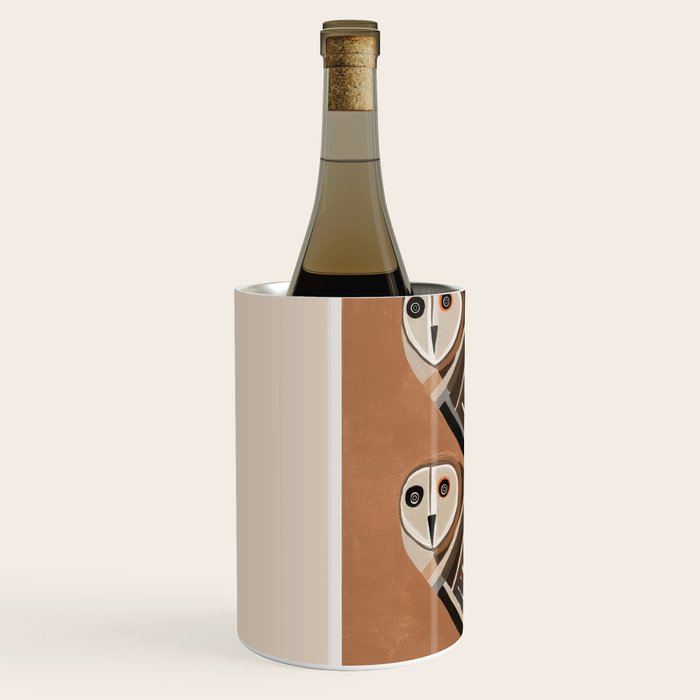 Striped Owl Pair Wine Chiller Gallery Image 2