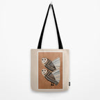 Striped Owl Pair Tote Bag Gallery Image 2