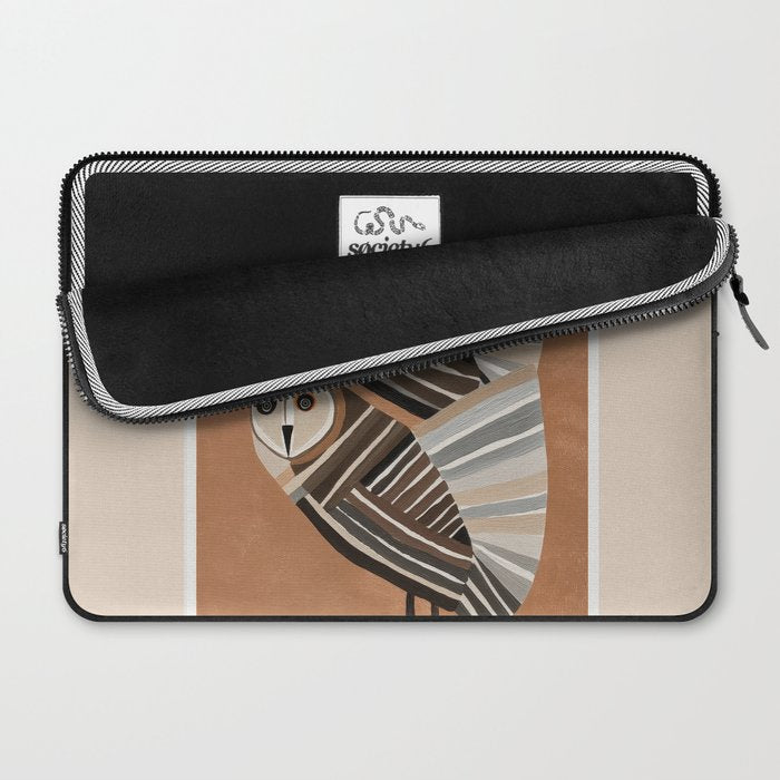 Striped Owl Pair Laptop Sleeve Gallery Image 2