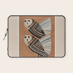 Striped Owl Pair Laptop Sleeve Gallery Image 1