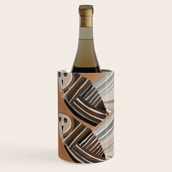 Striped Owl Pair Wine Chiller Gallery Image 1