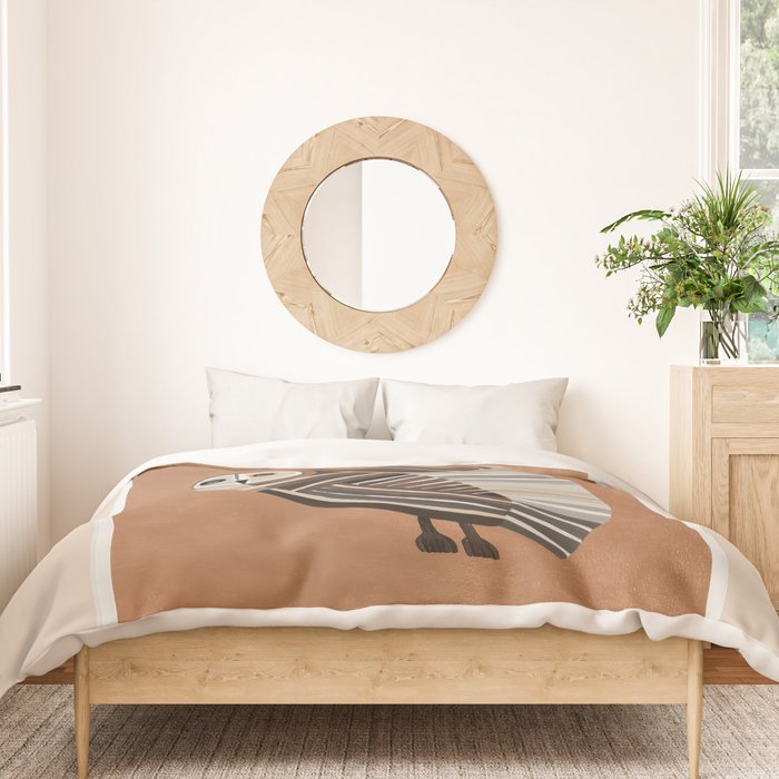 Striped Owl Pair Duvet Cover Gallery Image 3