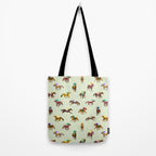 Off to the Horse Races (Mint) Tote Bag Gallery Image 2