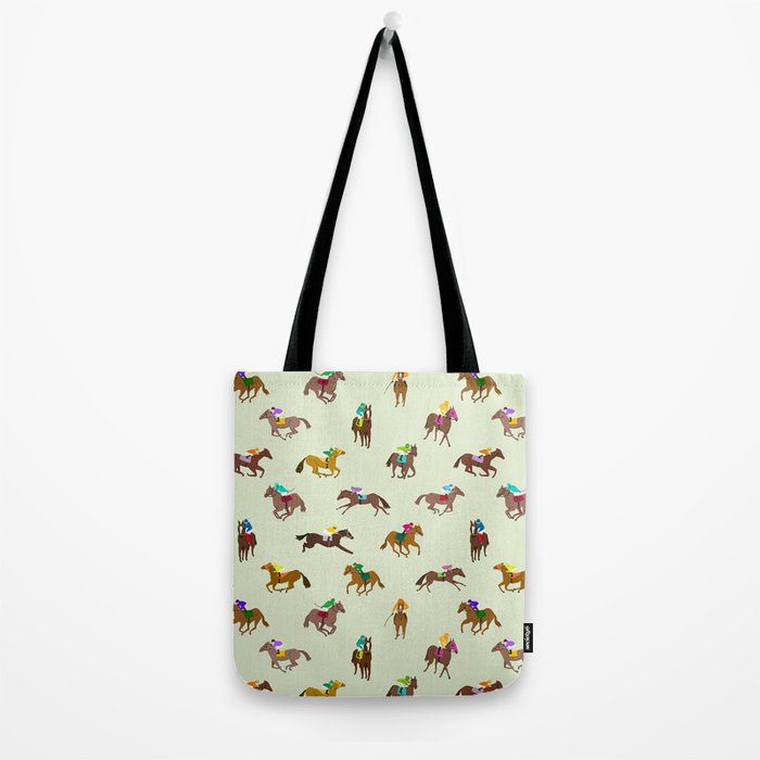 Off to the Horse Races (Mint) Tote Bag Gallery Image 2