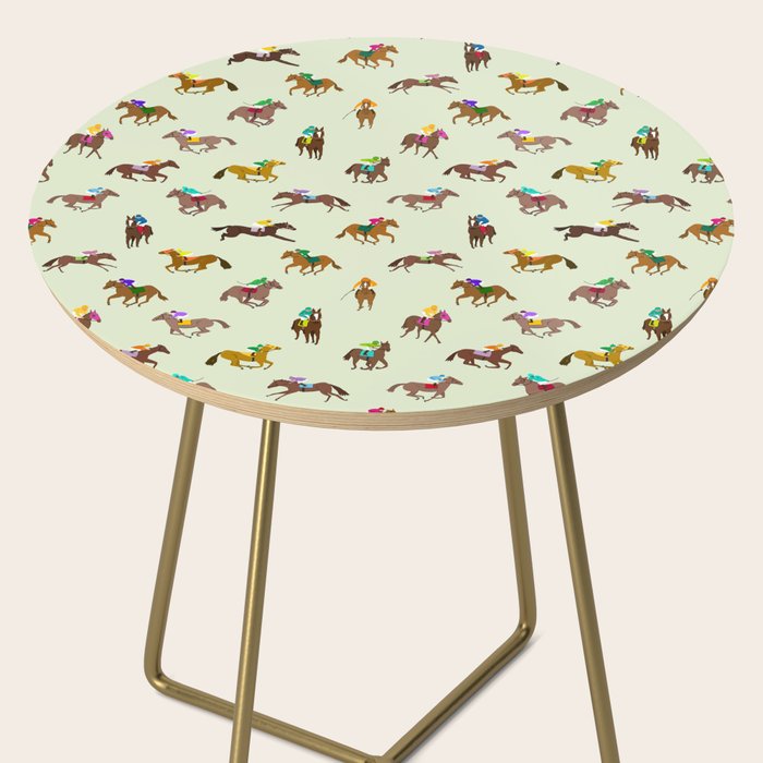 Off to the Horse Races (Mint) Side Table Gallery Image 2